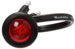Generic 12 Volt Polycarbonate Round Marker Clearance Light - Red 33075R