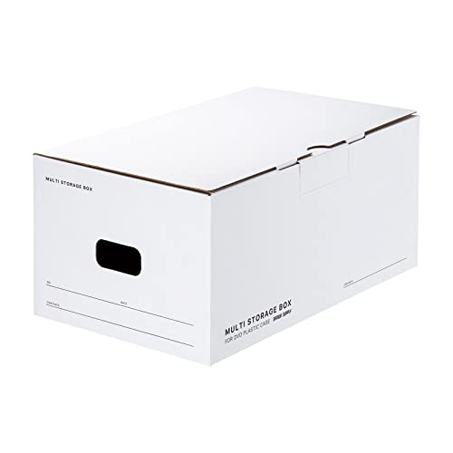 Sanwa Supply FCD-MT6W Multi Storage Box Case (5 Piece, DVD Tall Case), White, Free