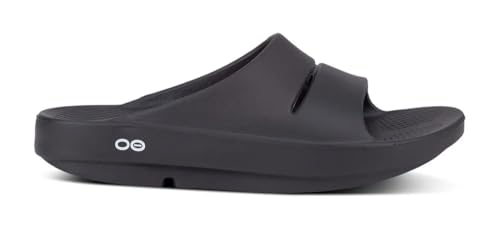 image for OOFOS - Unisex OOahh Sport - Post Run Recovery Slide Sandal (Jet Black