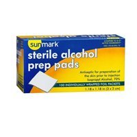 Sunmark Sunmark Sterile Alcohol Prep Pads, 100 each