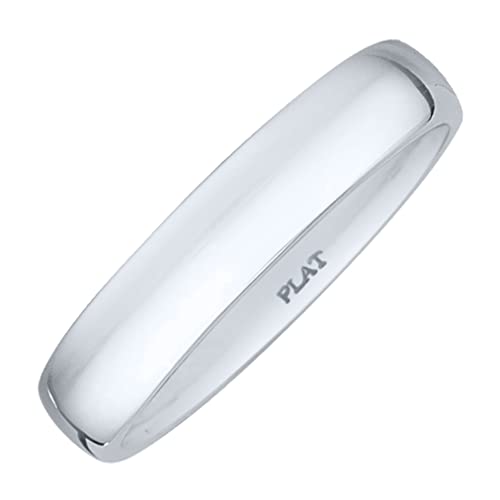 Platinum 4mm Domed Comfort Fit Wedding Band3