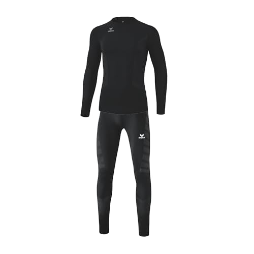 Erima Unisex Kinder Funktionsunterwäsche Set eng anliegend (250115), schwarz, 152