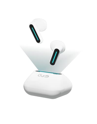 Kionex KS Pro Wireless Headphones | Ear Buds with Noise Cancelling, ENC, HD Mic, Fast Charging, Touch Controls Headset | Ergonomic | Compatible with iPhone Earphones and headphones wireless - WHITE