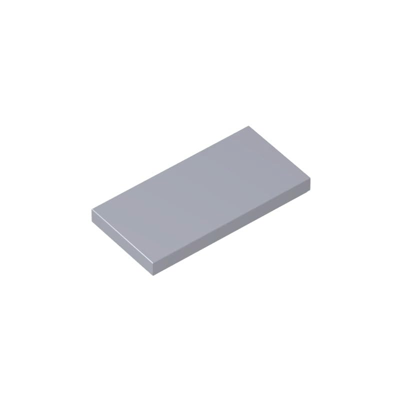XYEIUGO Gobricks 87079 Foundation Plate Tile 2x4 with Groove 50 Pieces GDS-614 Building Blocks Color:Flat Silver