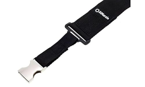DiMarzio DD2210BK Cliplock Guitar Strap Black w/Metal Buckles w/Bonus RIS Pick (x1) 663334023642