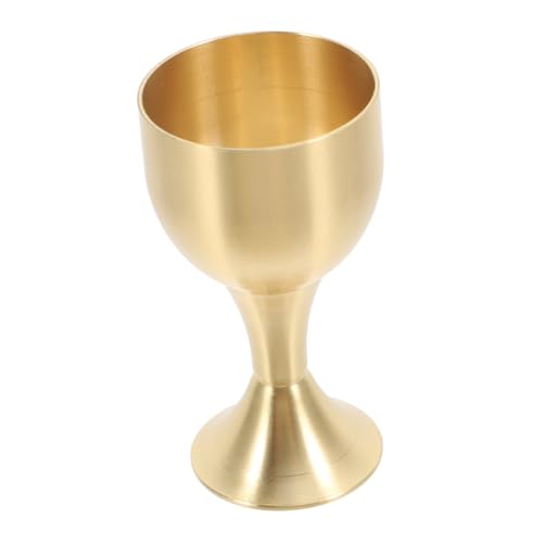 PartyKindom Calice in Lega Di Rame Tazza Decorativa Buddista Coppa Per Offerte Metallo Finitura Liscia Alta 5,5 Cm Coppa Da Tavolo Per Meditazione e Uso Domestico