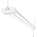 hykolity 1 Pack 4FT Linkable LED Shop Light for Garage, 6500lm, 4FT 60W Utility Light Fixture, 5000K Daylight LED Workbench Light with Plug, Hanging or Surface Mount, White - ETL