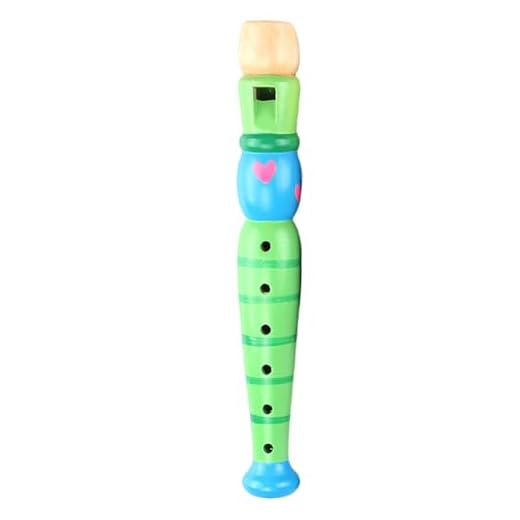 Flauta De Juguete - Flauta De Dibujos Animados | Muñeca De Grabadora De Madera | Juguete De Música Para Niños Pequeños | 47G Muñeca De Instrumento De Aprendizaje Temprano | 7.87 Pulgadas Musicales Col