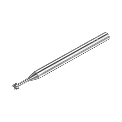Image of HARFINGTON T Slot End Mill Milling Cutter 3mm Cutting 2mm Depth 4mm Shank Solid Carbide 4 Flutes for Aluminum Copper Zinc Alloy