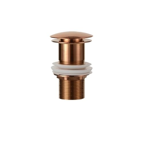 Enchufe de Fregadero Universal. Tapón de desagüe emergente for Lavabo de baño, Accesorio Multicolor(Rose Gold No Hole)