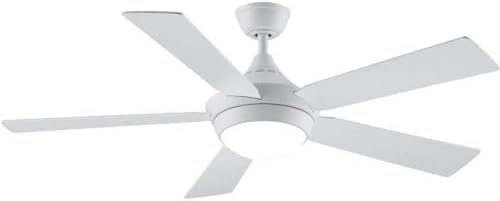 Fanimation Celano V2 5 Blade Ceiling Fan 52 Inches Wide with Matte White Finish and Matte White Blades