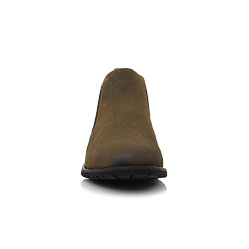 Image of Ferro Aldo Men's Chelsea Boots | Pull-On Ankle Boot in Plain Toe, Cap Toe & Wingtip Brogue Styles | For Casual, Dress, Work & Formal Events