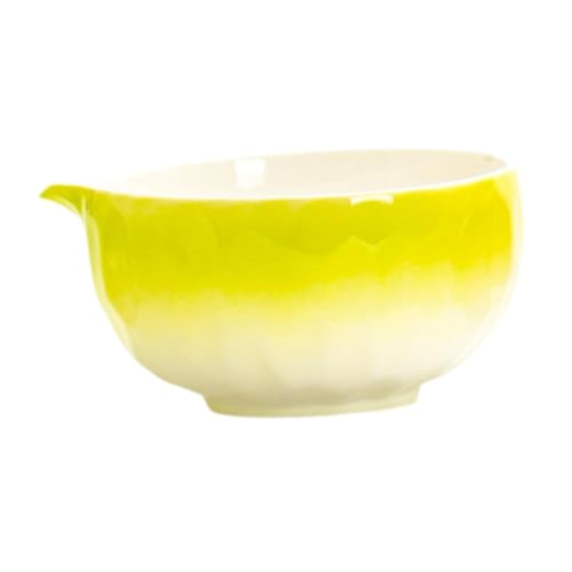 Handcrafted Matcha Bowl with Spout, Yellow Tea Bowl
