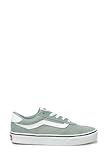 vans verdes y grises Zapatillas deportivas para mujer Brooklyn LS de lona negra con cordones, caña baja, zapatillas deportivas ligeras de Vans Active Wear Range.