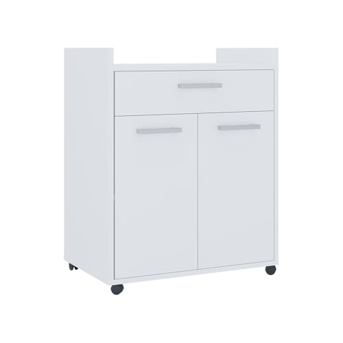 Vicco Rollcontainer Ansel, Weiß, 60 x 40 cm mit Schubladen