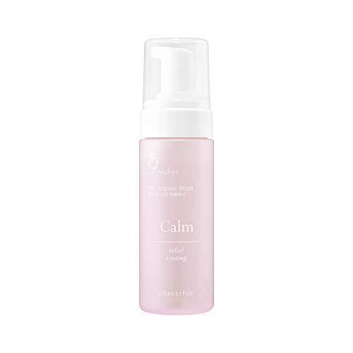 [9wishes] Calm PH Ampule Wash 5.1 Fl. Oz, e150ml Facial Cleanser for Sensitive Dry Skin to Calm and Soothe Skin
