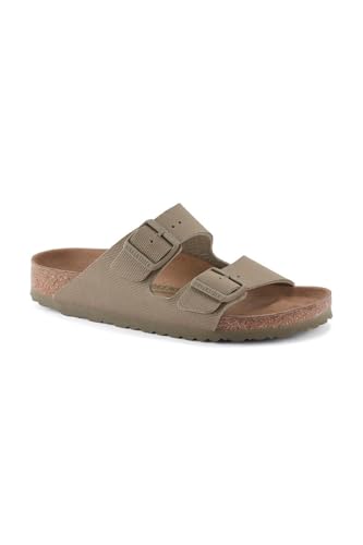 Image of Birkenstock Arizona SFB Mules /Clogs Women Gold Mules Shoes, Faded Khaki, 10 US