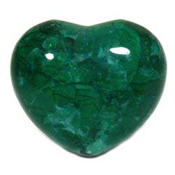 Malachite howlite Crystal Heart - 4.5 cm