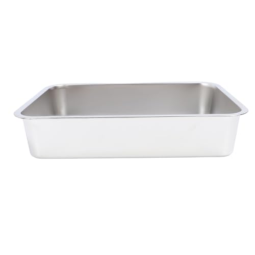 Caja de arena para gatos acero inoxidable 50x35x10 cm miniatura 2