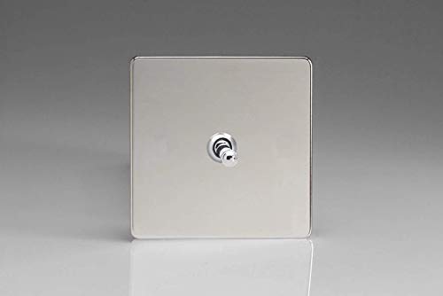 Varilight XDCT1S Interrupteur à bascule classique 1 ou 2 W 10 A sans vis Chromé