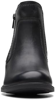 Clarks Women's Neva Zip Waterproof Ankle Boot, Black Leather, 8 | Image 5