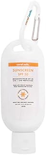Coral Safe SPF 30 Reef Safe Mineral Sunscreen Face Lotion + Carabiner, Biodegradable, Octinoxate & Oxybenzone Free, Water Resistant, Made in the USA with Natural Ingredients, Hawaii & Mexico Approved