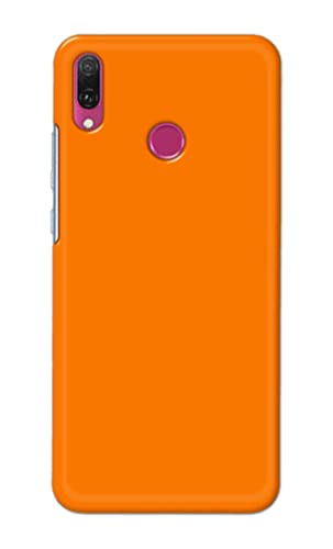 Image of Plain Orange Hard Back Case Cover for Huawei Y6 (2019) / Huawei Y6 Prime (2019) Back Cover -(J5) VNS2229