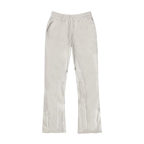 ANANKE Fate Heavyweight Fleece Flared Sweatpants for Men with Pockets | Wide Leg Warm Streetwear