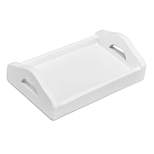 Liyes Plateau de Maison de poupée, Plateau de Service Miniature de Maison de poupée, Simulation de décoration Pratique pour Les collectionneurs de Mini Objets Cover
