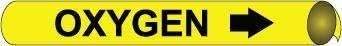 C4079 - Precoiled Pipe Markers- Oxygen B/Y, NMC - for Size : 6.35-8.26 cm (21/2-31/4") Pipe - Each