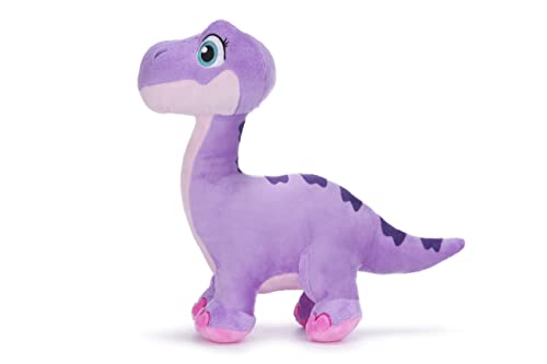 Posh Paws Dinky Dinosaurs 25CM (10-Inch) Brontosaurus Dinosaur Soft Toy, Purple, 37773