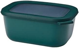 Mepal  Multi Bowl Cirqula Rectangular  Food Storage Container with Lid - Suitable as Airtight Storage Box for the Fridge & Freezer, Microwave Container & Servable Dish  750 ml  Nordic Black