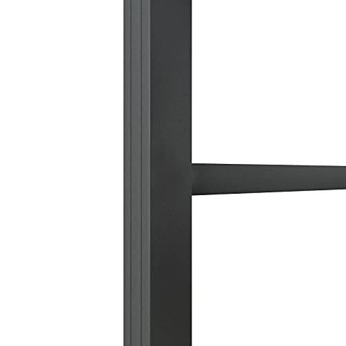 Jubest Diy Glass Sliding Barn Door, 30In X 84In Modern French Door, Sturdy 5-Lite Clear Tempered Glass Aluminum Frame Sliding Closet Kitchen Door, Easy Assembly #TOP5