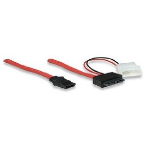 Cable Slimline SATA 13-Pin a SATA y Molex 12 pulgadas