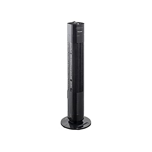 Bestron Ventilateur colonne oscillant, Hauteur : 75 cm, 35W, Noir