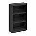 Furinno Rail 3-Tier Open Shelf Bookcase with Classic Style Edges, Blackwood -  23304BKW