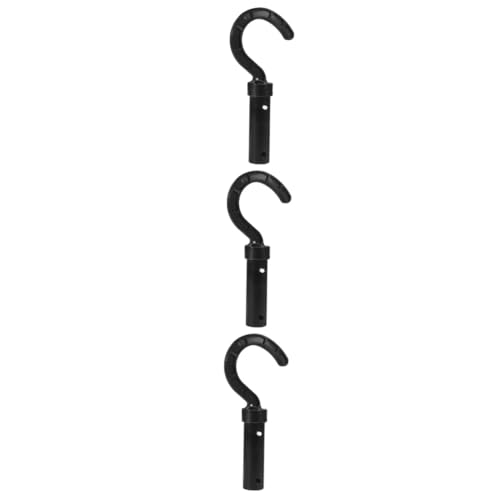 Abaodam 3 Piezas Gancho para Robot De Piscina Manos con Limpiador Accesorio De Piscina Soporte para Accesorios De Piscina Ganchos para Equipos De Piscina El Plastico Black