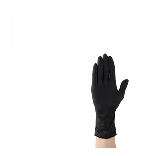WMAMBZNDHP Guantes desechables de nitrilo for niños (20/50 unidades) ideales for estudiantes, for pintar, hacer manualidades, limpieza del hogar, cocina y bricolaje(Kids Black 50PCS)