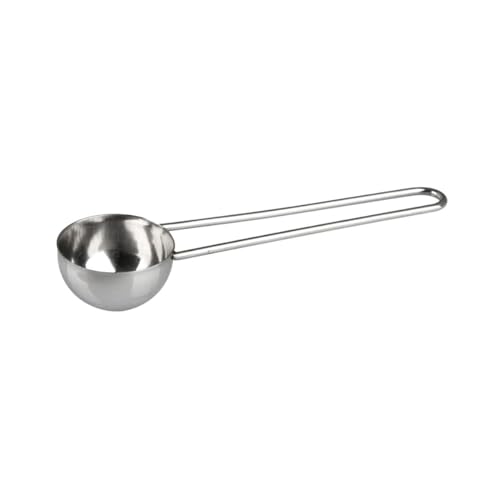 Fackelmann 42254 Cuillère doseuse à café pour environ 8 gr, cuillère inox, cuillère à mesurer, Acier inoxydable, 14 x 2 x 4 cm, Argent