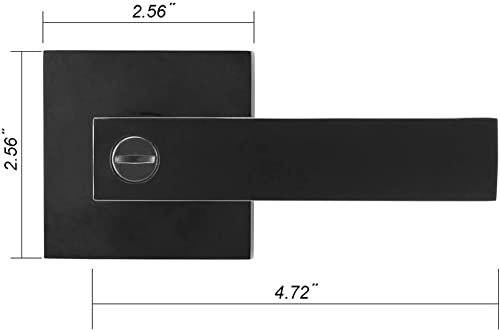 Longsire 3503-1 Pack Privacy Door Lever, Heavy Duty Interior Door Levers For Commercial And Residential Applications, Keyless Interior Locksets, Black Matte Finish. #TOP3