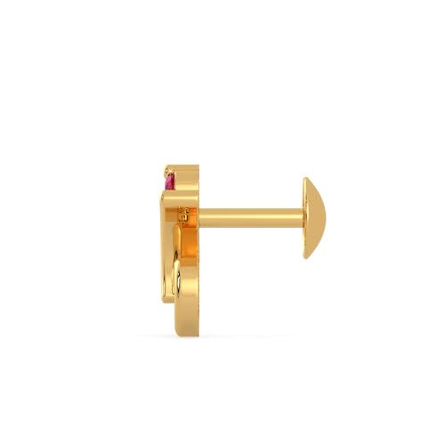 Malabar Gold & Diamonds Yellow Gold Nose Pin for Women 22 k | 22k BIS Hallmark (916) Nose Stud for Women and Girls with Piercing