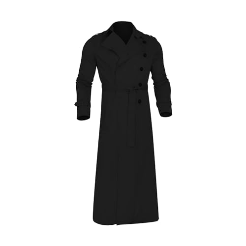 Image of Windproof Men'trench Coat Warm Peacoat Soft for Vacation