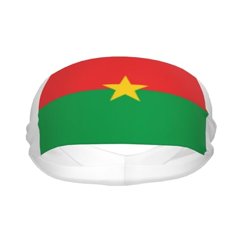 Banda Deportiva para El Sudor con Banderas Nacionales De Burkina Faso para Mujer Y Hombre: Banda Antideslizante Que Absorbe La Humedad para Correr Yoga Entrenamientos Fitness Y Gimnasio