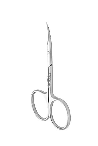 STALEKS PRO Expert 11 Professional Cuticle Scissors Left Hand (Blade Length - 18 mm) SE-11/1, Silver