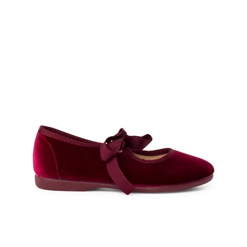 Girls Velvet Mary Jane with Faille Bow