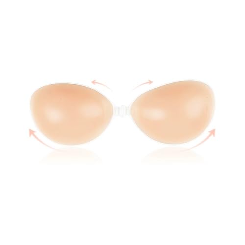HMCEY Sujetador Adhesivo Push Up,Sujetador Invisible Silicona,Sujetadors Sin Tirantes Push Up,Pegatina Sujetadors Sin Espalda Adhesivo,Sticky Bra Reutilizable,Pezoneras Silicona para Vestidos Boda-B