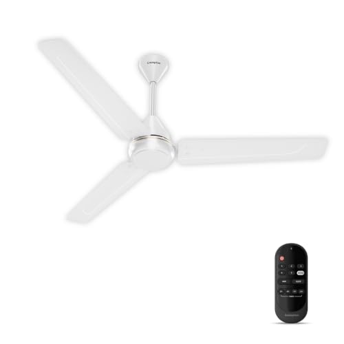 Image of Crompton Energion Hyperboost 1200mm BLDC Ceiling Fan | Point Anywhere Remote Control | BEE 5 Star Rated Energy Efficient | Superior Air Delivery | 3 Year Brand Warranty | Opal White