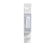 Contatore di Energia Monofase 100A RS485 Modbus RTU 230V Contatore Elettrico Monofase Misurazione di Tensione, Corrente, Potenza e Fattore di potenza Contascatti Elettrico AC per guida DIN