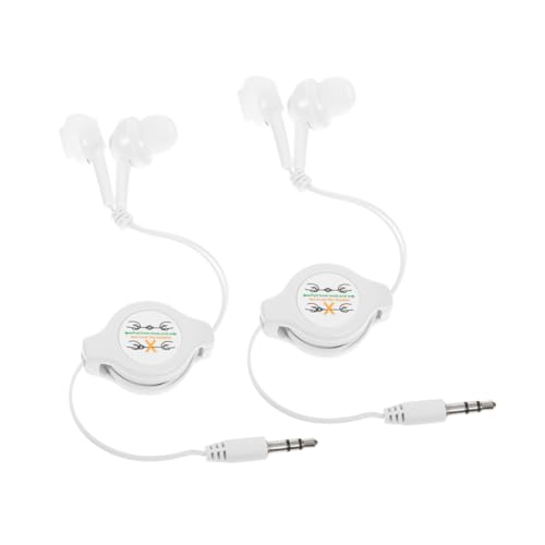 KICHOUSE 2個引き込み式インイヤーイヤホン ノイズ離型 耳栓設計 携帯に便利 軽量 ワイ イヤホン 音楽通話用 旅行 スポーツ 日常使用