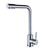 NINMORTH per piatto 304 per rubinetto da cucina in acciaio inox, lavabo miscelatore acqua calda e fredda, facile da installare rubinetto per lavaggio vegetale (tubo di ingresso D-80 cm)